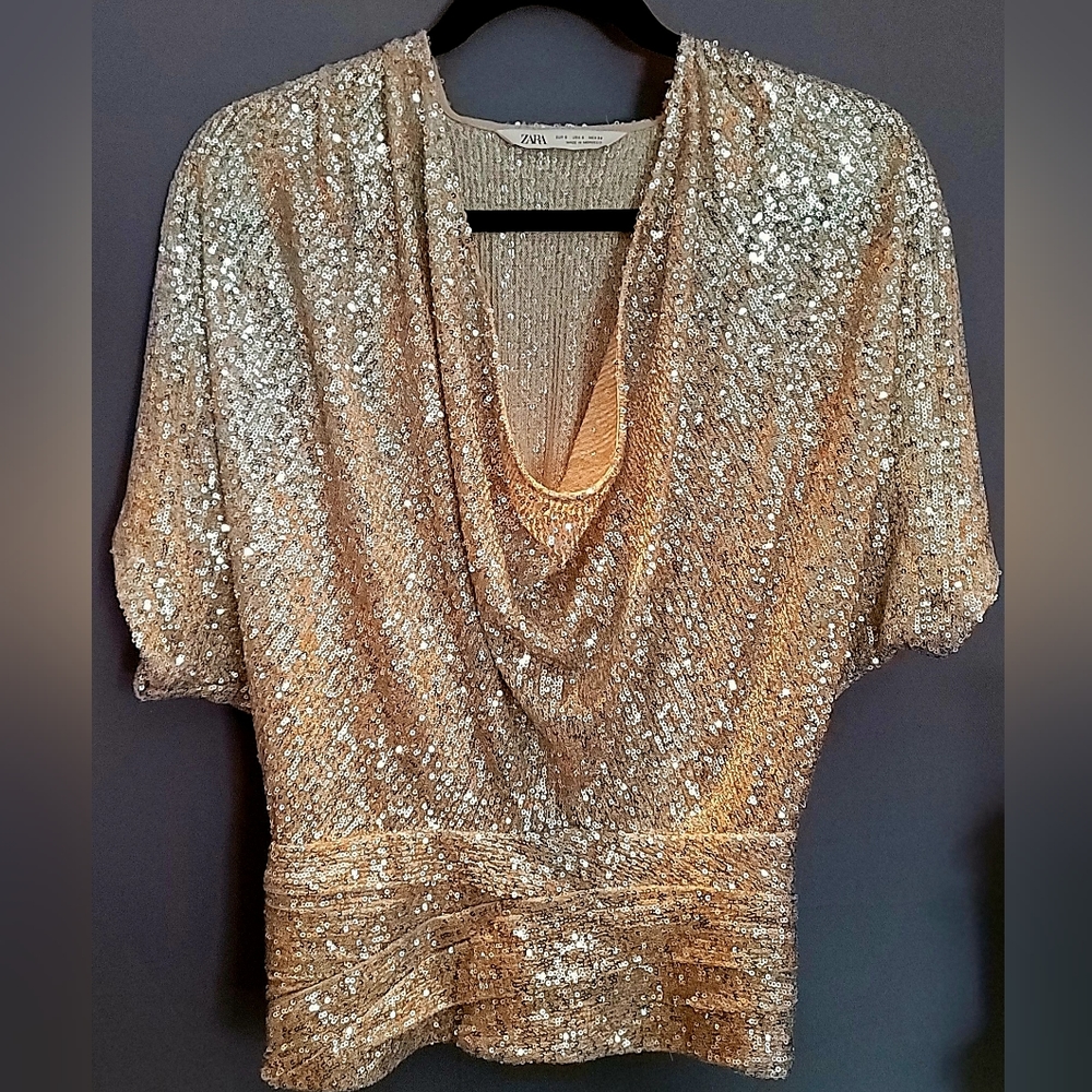 💥 ZARA SEQUINED TOP